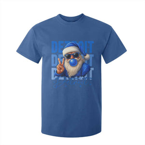 Detroit Football Christmas T Shirt For Kid Santa Retro Lions Fan TS10 Royal Blue Print Your Wear