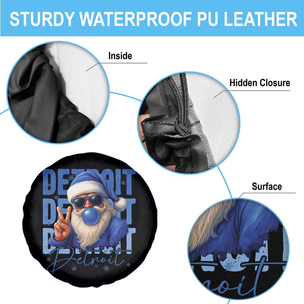 Detroit Football Christmas Spare Tire Cover Santa Retro Lions Fan TS10 Print Your Wear