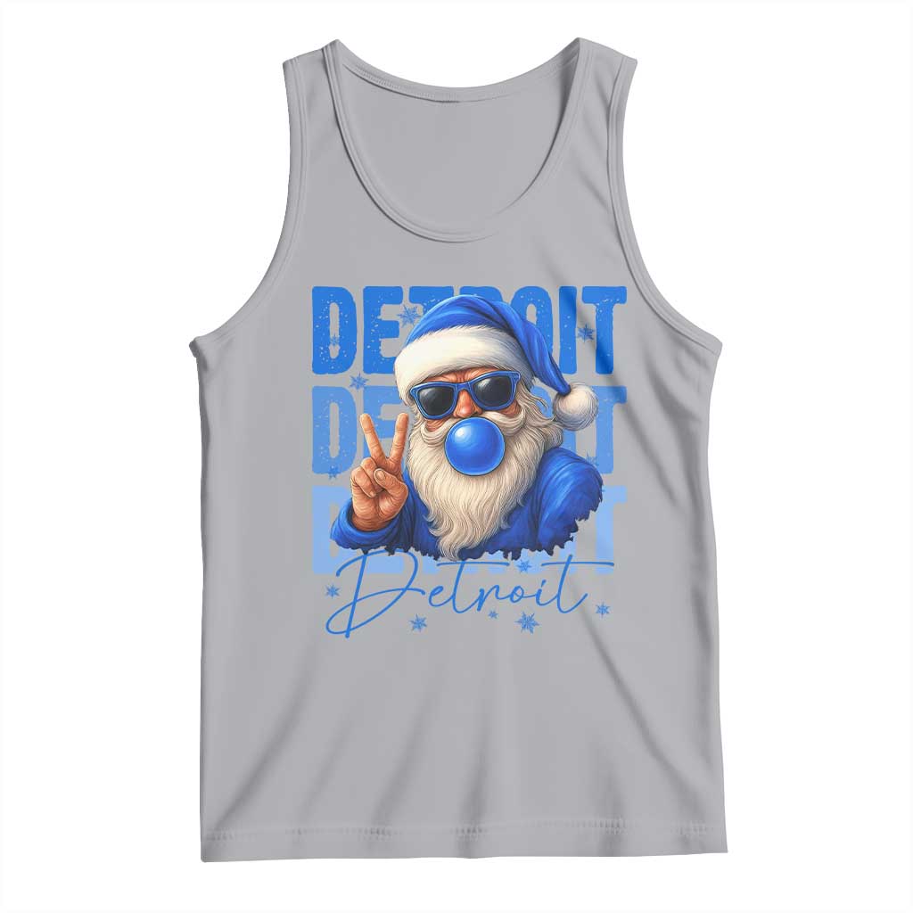 Detroit Football Christmas Tank Top Santa Retro Lions Fan TS10 Athletic Heather Print Your Wear