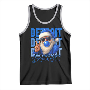 Detroit Football Christmas Tank Top Santa Retro Lions Fan TS10 Black Athletic Heather Print Your Wear