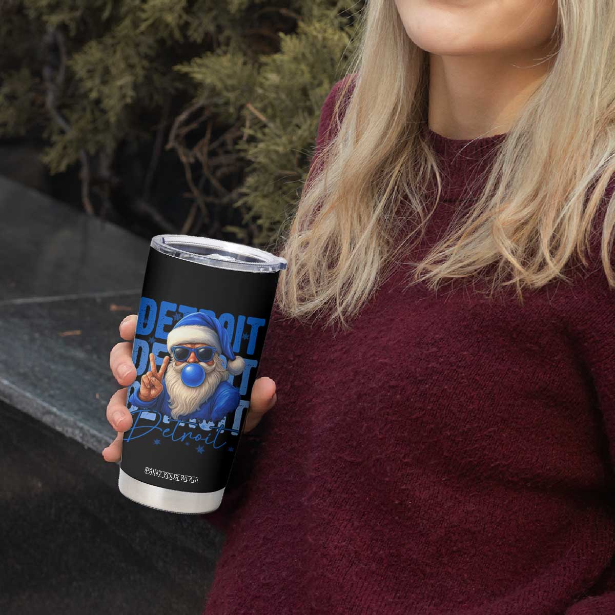 LF Football Christmas Tumbler Cup Santa Retro Sports Fan Game Day TS10 Print Your Wear