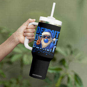 LF Football Christmas Tumbler With Handle Santa Retro Sports Fan Game Day TS10 Print Your Wear