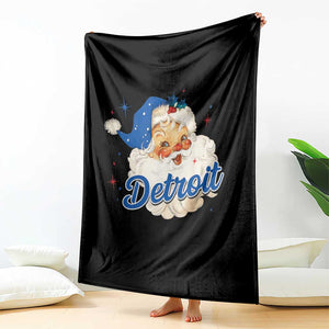 Christmas Detroit Football Throw Blanket Vintage Santa Lions Fan TS10 Print Your Wear