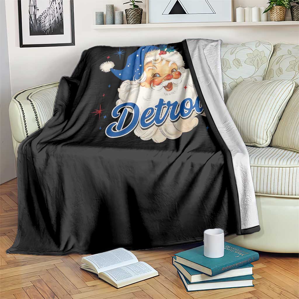 Christmas Detroit Football Throw Blanket Vintage Santa Lions Fan TS10 Print Your Wear