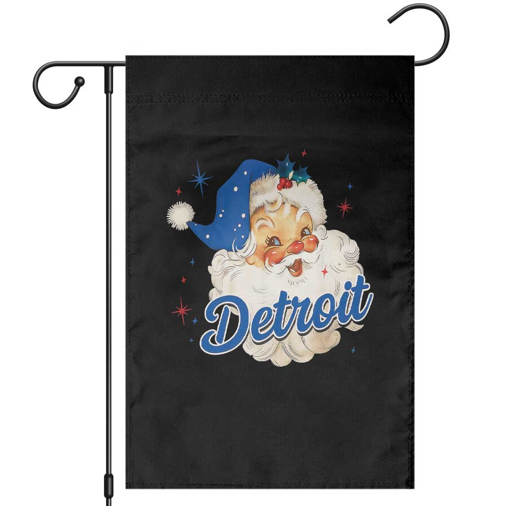 Christmas Detroit Football Garden Flag Vintage Santa Lions Fan TS10 Black Print Your Wear