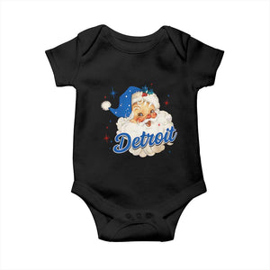 Christmas Detroit Football Baby Onesie Vintage Santa Lions Fan TS10 Black Print Your Wear