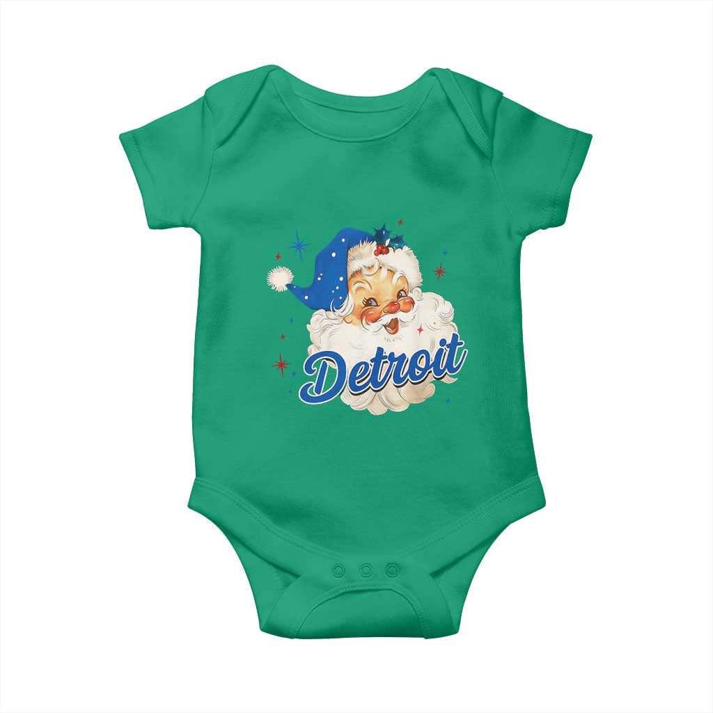 Christmas Detroit Football Baby Onesie Vintage Santa Lions Fan TS10 Irish Green Print Your Wear