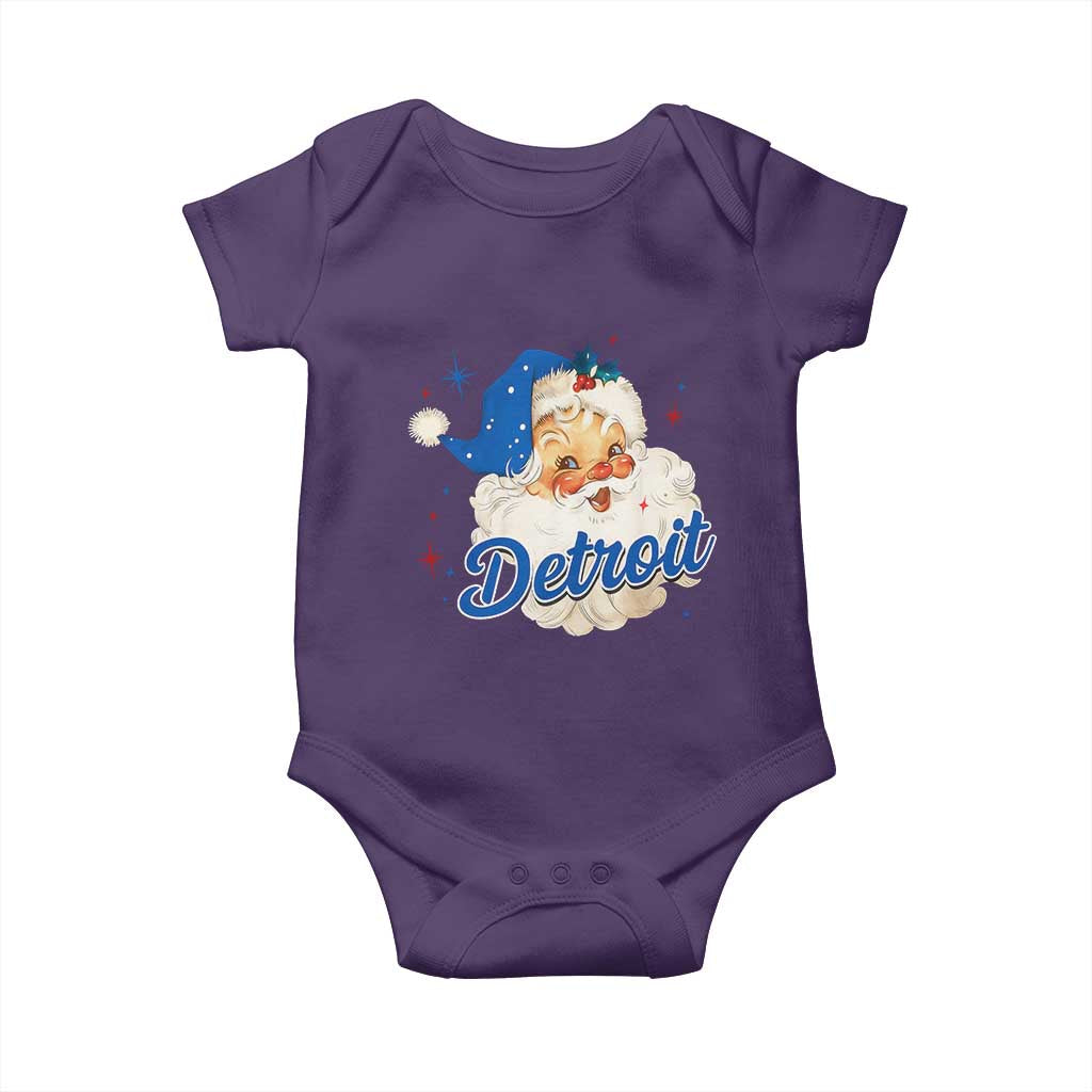 Christmas Detroit Football Baby Onesie Vintage Santa Lions Fan TS10 Purple Print Your Wear