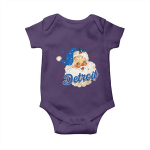 Christmas Detroit Football Baby Onesie Vintage Santa Lions Fan TS10 Purple Print Your Wear