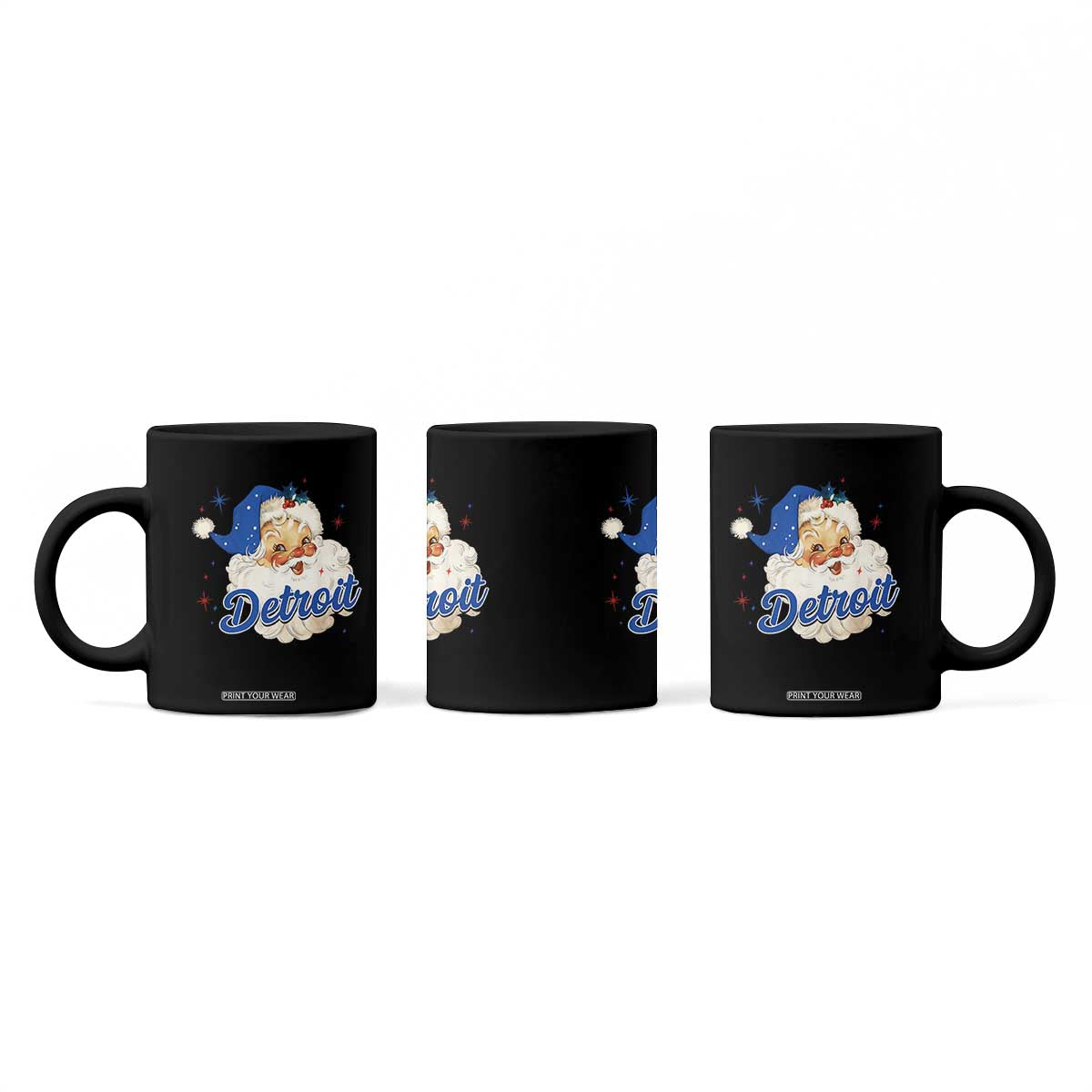 Christmas Detroit Football Coffee Mug Vintage Santa Lions Fan TS10 Print Your Wear