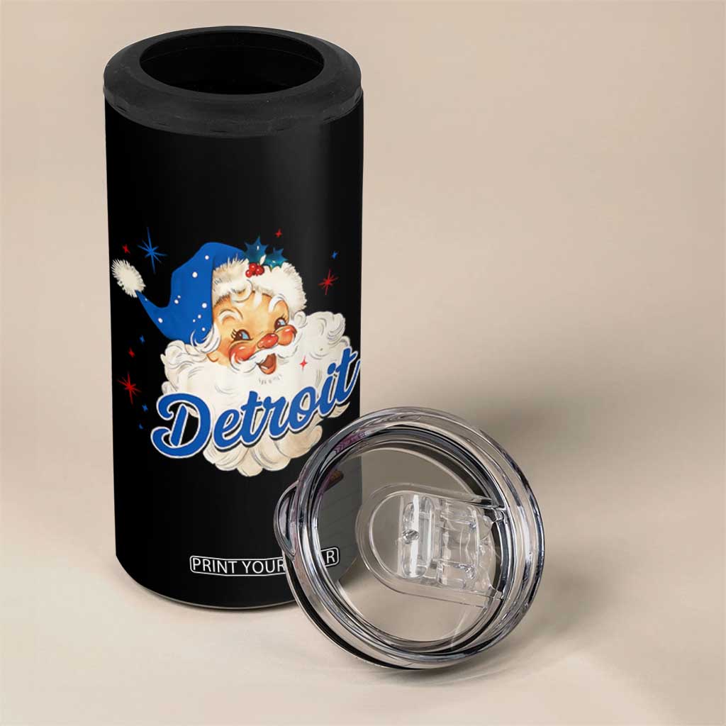 Christmas Detroit Football 4 in 1 Can Cooler Tumbler Vintage Santa Lions Fan TS10 Print Your Wear
