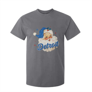 Christmas Detroit Football T Shirt For Kid Vintage Santa Lions Fan TS10 Charcoal Print Your Wear