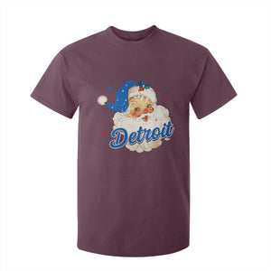 Christmas Detroit Football T Shirt For Kid Vintage Santa Lions Fan TS10 Maroon Print Your Wear