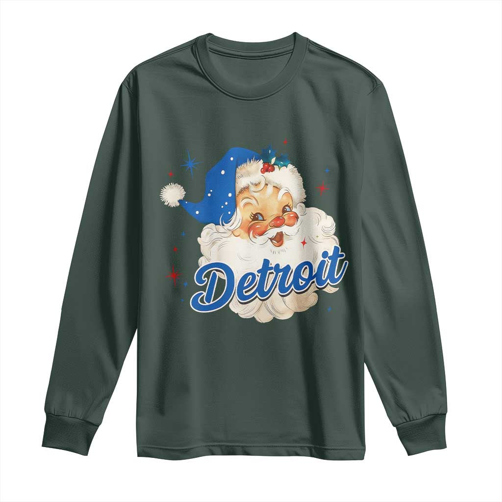 Christmas LF Football Long Sleeve Shirt Vintage Santa Sports Fan Game Day TS10 Dark Forest Green Print Your Wear