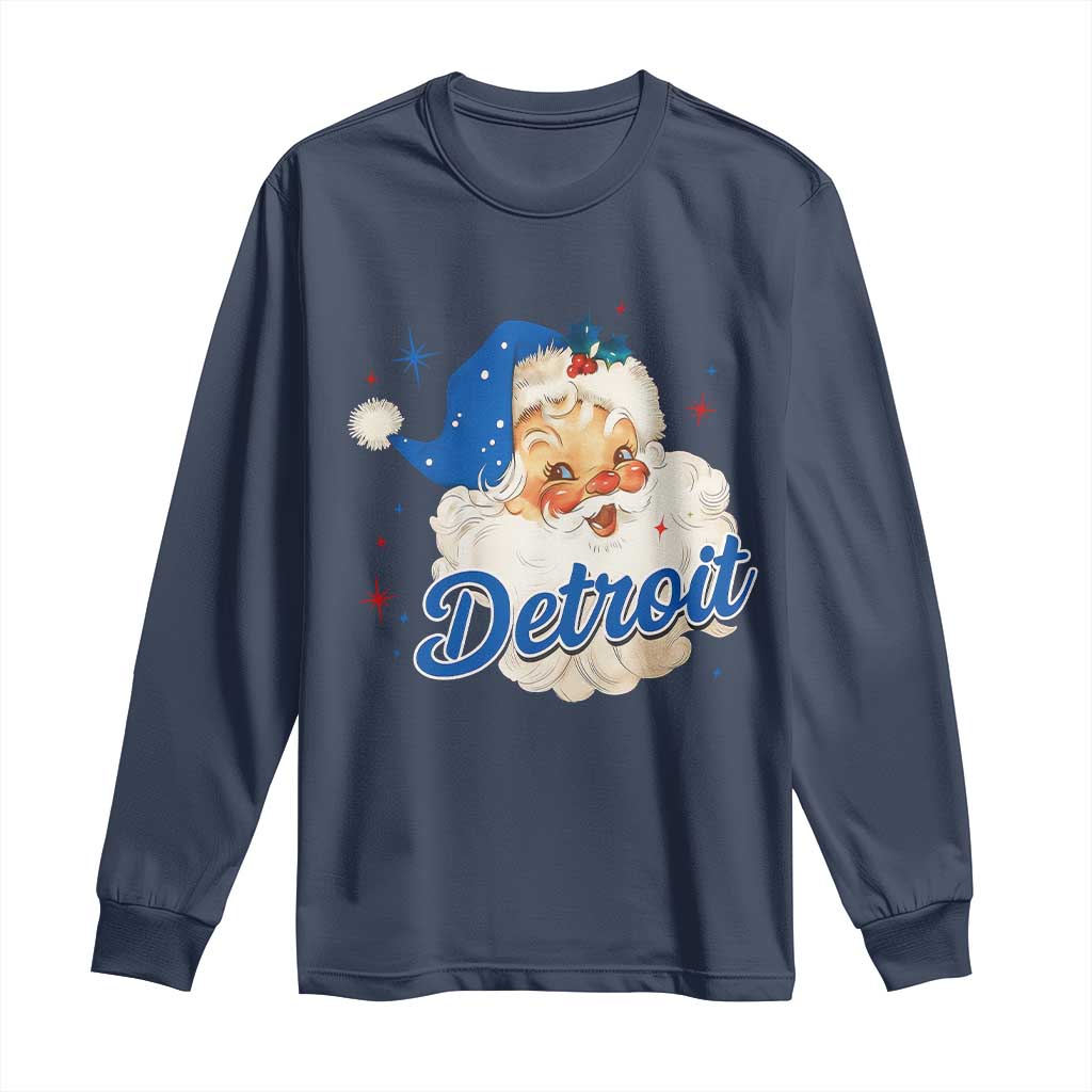 Christmas LF Football Long Sleeve Shirt Vintage Santa Sports Fan Game Day TS10 Navy Print Your Wear