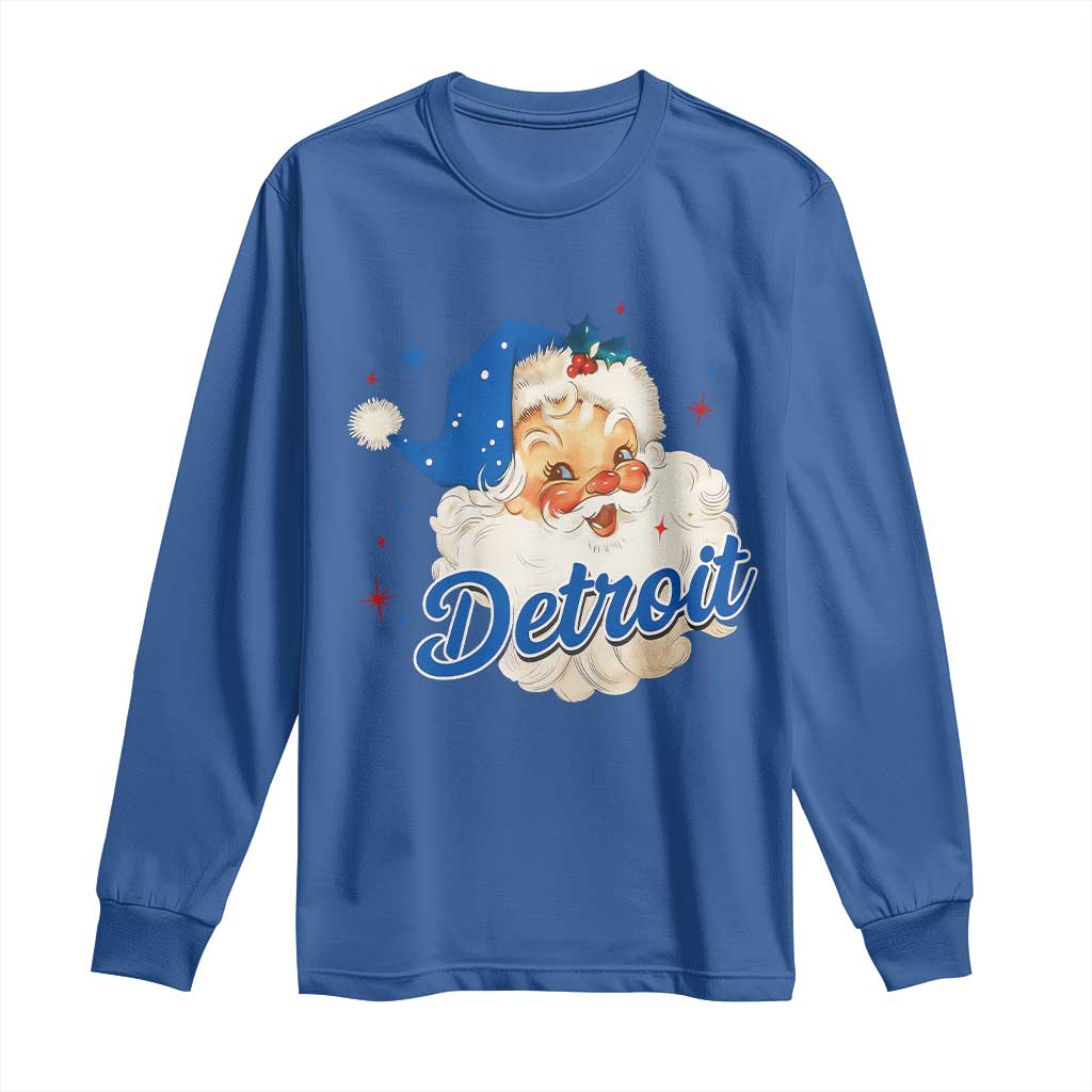 Christmas LF Football Long Sleeve Shirt Vintage Santa Sports Fan Game Day TS10 Royal Blue Print Your Wear