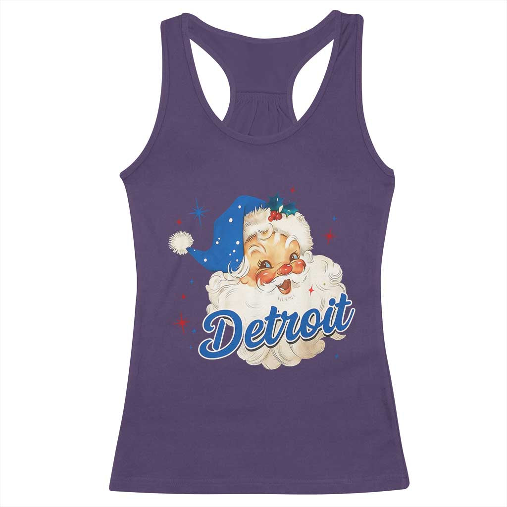 Christmas Detroit Football Racerback Tank Top Vintage Santa Lions Fan TS10 Purple Print Your Wear