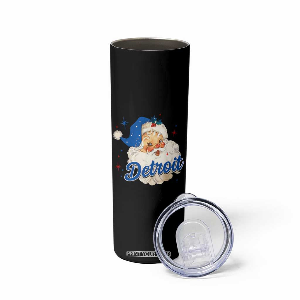 Christmas Detroit Football Skinny Tumbler Vintage Santa Lions Fan TS10 Print Your Wear