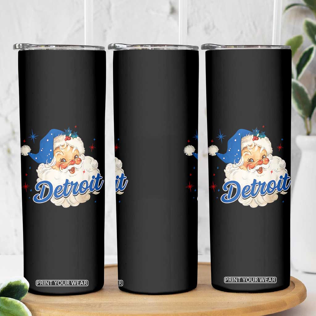 Christmas Detroit Football Skinny Tumbler Vintage Santa Lions Fan TS10 Print Your Wear