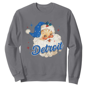 Christmas Detroit Football Sweatshirt Vintage Santa Lions Fan TS10 Charcoal Print Your Wear