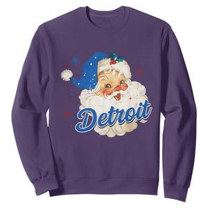 Christmas Detroit Football Sweatshirt Vintage Santa Lions Fan TS10 Purple Print Your Wear