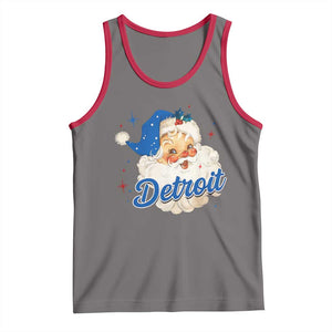 Christmas Detroit Football Tank Top Vintage Santa Lions Fan TS10 Deep Heather Red Print Your Wear