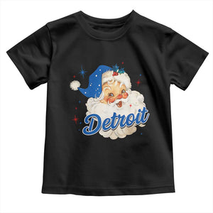 Christmas Detroit Football Toddler T Shirt Vintage Santa Lions Fan TS10 Black Print Your Wear