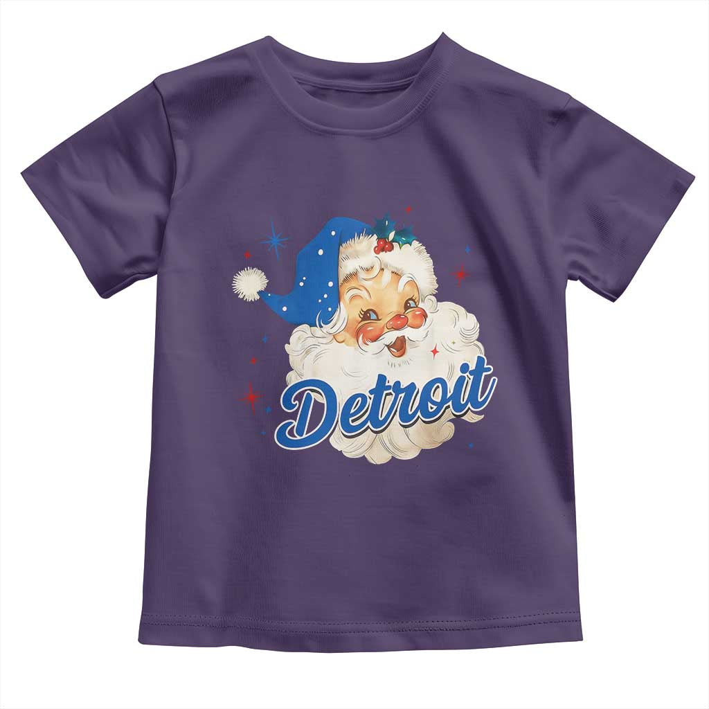 Christmas Detroit Football Toddler T Shirt Vintage Santa Lions Fan TS10 Purple Print Your Wear
