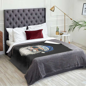 Vintage Detroit Football Christmas Throw Blanket Funny Retro Santa Lions Fan Xmas TS10 Print Your Wear