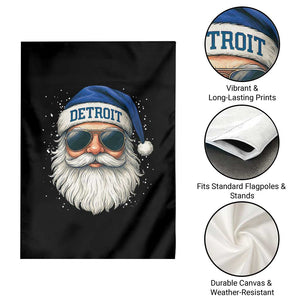 Vintage Detroit Football Christmas Garden Flag Funny Retro Santa Lions Fan Xmas TS10 Print Your Wear
