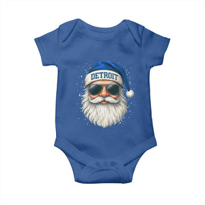 Vintage Detroit Football Christmas Baby Onesie Funny Retro Santa Lions Fan Xmas TS10 Royal Blue Print Your Wear