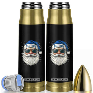 Vintage Detroit Football Christmas Bullet Tumbler Funny Retro Santa Lions Fan Xmas TS10 Black Print Your Wear
