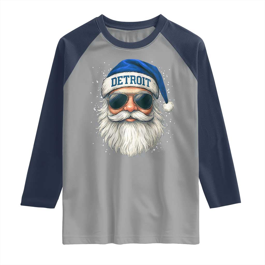 Vintage LF Football Christmas Raglan Shirt Funny Retro Santa Sports Fan Xmas TS10 Sport Gray Navy Print Your Wear
