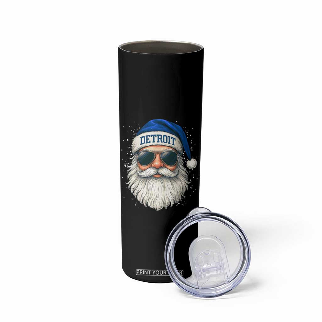 Vintage Detroit Football Christmas Skinny Tumbler Funny Retro Santa Lions Fan Xmas TS10 Print Your Wear