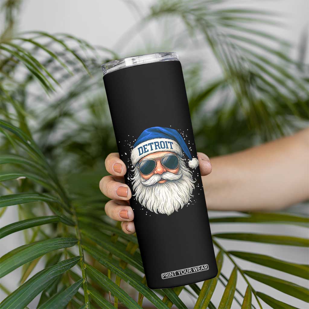 Vintage Detroit Football Christmas Skinny Tumbler Funny Retro Santa Lions Fan Xmas TS10 Print Your Wear