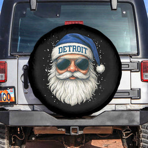 Vintage Detroit Football Christmas Spare Tire Cover Funny Retro Santa Lions Fan Xmas TS10 No hole Black Print Your Wear