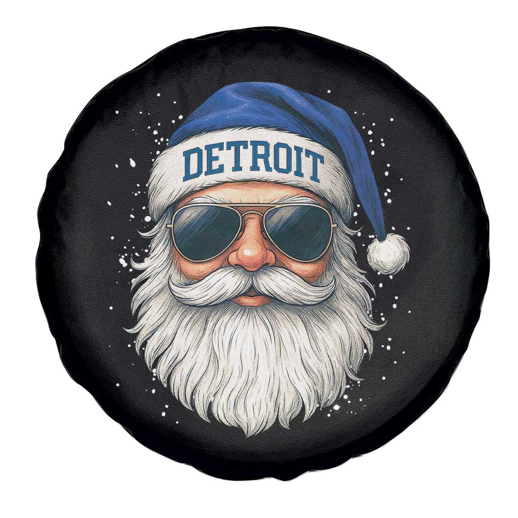 Vintage Detroit Football Christmas Spare Tire Cover Funny Retro Santa Lions Fan Xmas TS10 Print Your Wear