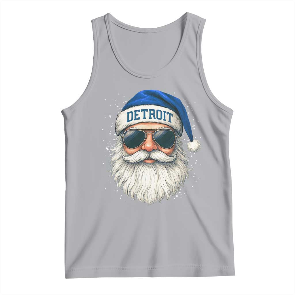 Vintage Detroit Football Christmas Tank Top Funny Retro Santa Lions Fan Xmas TS10 Athletic Heather Print Your Wear