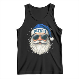 Vintage Detroit Football Christmas Tank Top Funny Retro Santa Lions Fan Xmas TS10 Black Print Your Wear