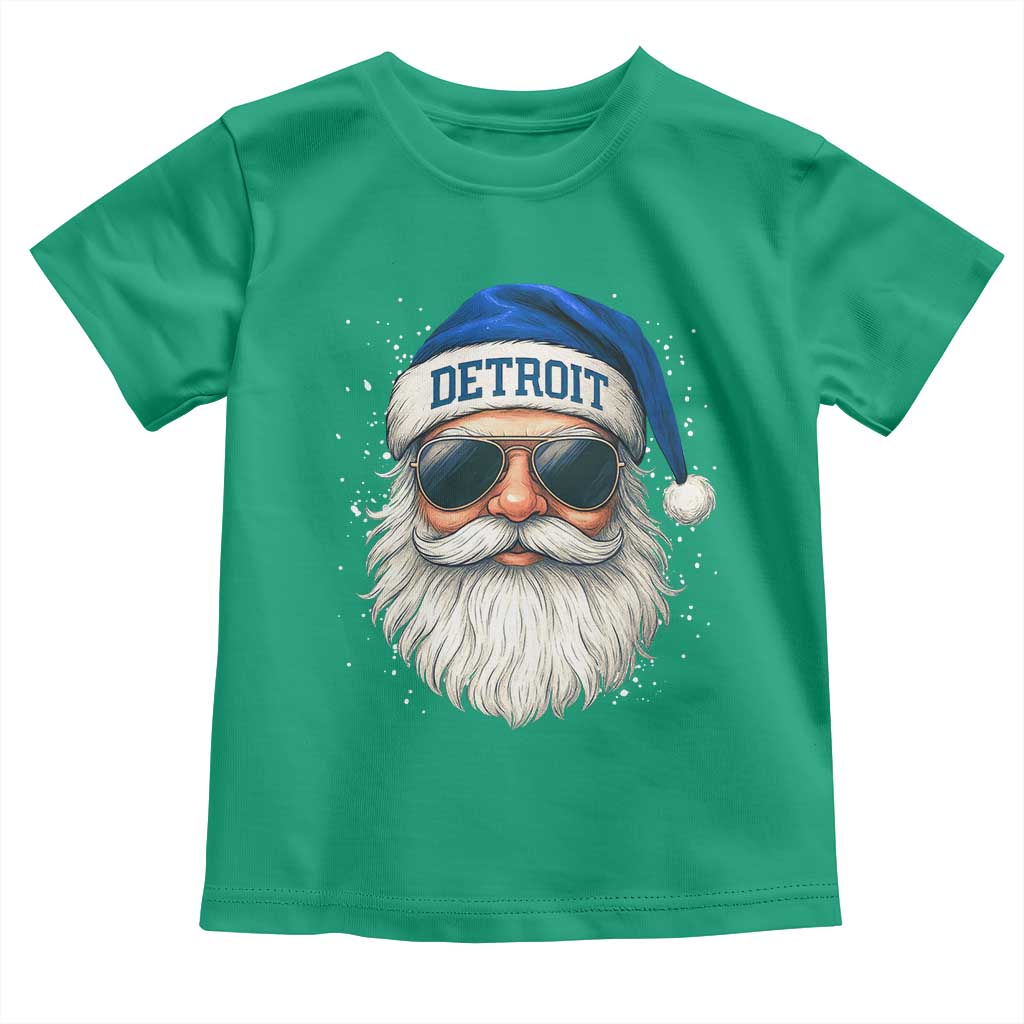 Vintage Detroit Football Christmas Toddler T Shirt Funny Retro Santa Lions Fan Xmas TS10 Irish Green Print Your Wear