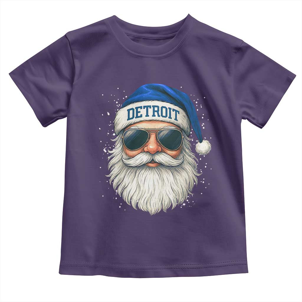 Vintage Detroit Football Christmas Toddler T Shirt Funny Retro Santa Lions Fan Xmas TS10 Purple Print Your Wear
