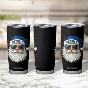 Vintage Detroit Football Christmas Tumbler Cup Funny Retro Santa Lions Fan Xmas TS10 Print Your Wear