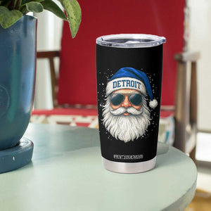 Vintage Detroit Football Christmas Tumbler Cup Funny Retro Santa Lions Fan Xmas TS10 Print Your Wear