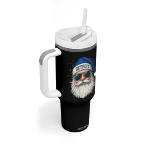 Vintage Detroit Football Christmas Tumbler With Handle Funny Retro Santa Lions Fan Xmas TS10 Print Your Wear