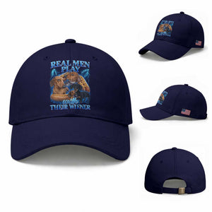 Funny Dachshund Dog Dad Baseball Cap Real Men Play With Their Wiener Funny Offensive