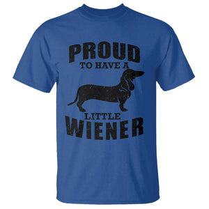 Proud to Have A Little Wiener T Shirt Funny Offensive Dachshund Retro 90s TS10 Royal Blue Print Your Wear