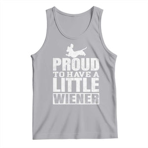 Funny Wiener Dog Lover Tank Top Dog Weenie Proud to Have A Little Wiener Dachshund TS10 Athletic Heather Print Your Wear