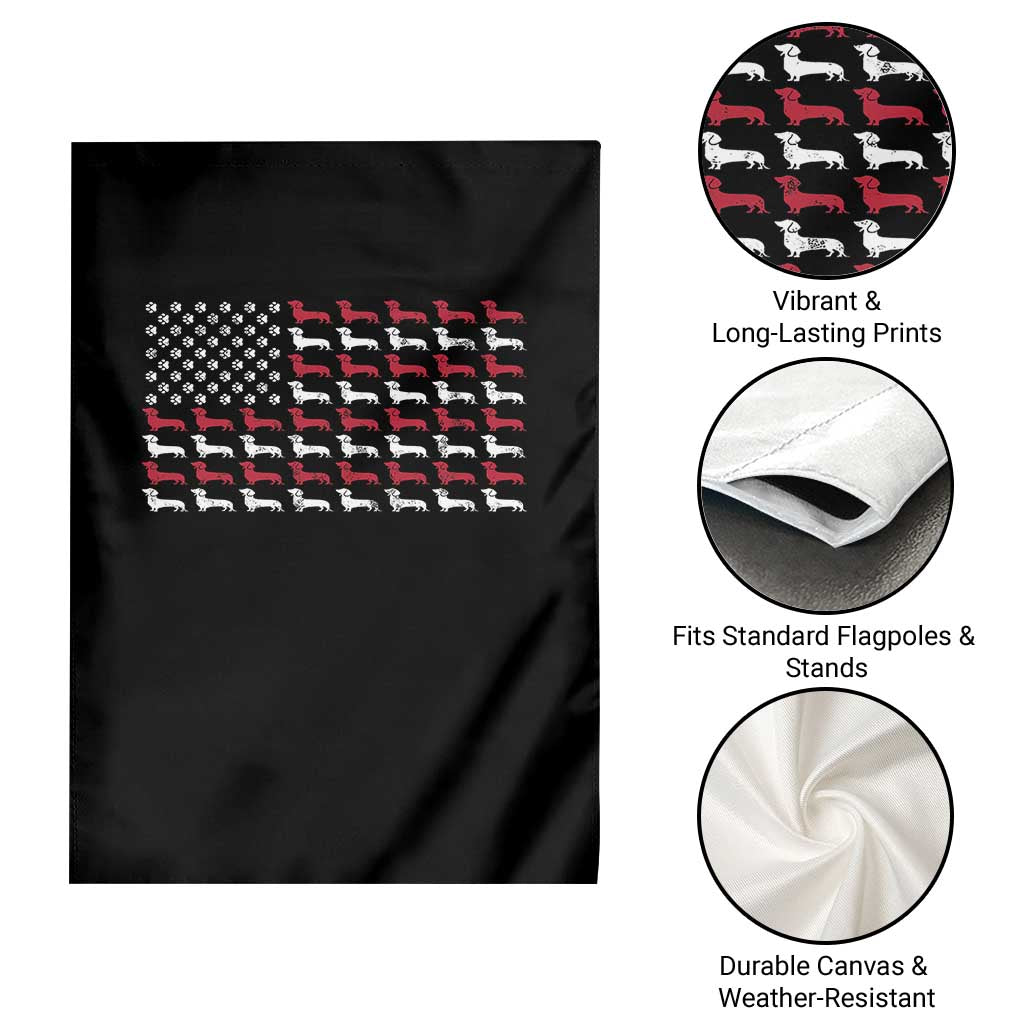 American Flag Vintage Patriotic Dachshund Dad Garden Flag Weiner Dog Fathers Day Gifts For Dog Lovers Dad TS10 Print Your Wear