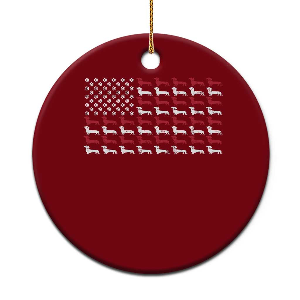 American Flag Vintage Patriotic Dachshund Dad Ceramic Ornament Weiner Dog Fathers Day Gifts For Dog Lovers Dad TS10 1pc Red Print Your Wear