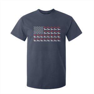 American Flag Vintage Patriotic Dachshund Dad T Shirt For Kid Weiner Dog Fathers Day Gifts For Dog Lovers Dad TS10 Navy Print Your Wear